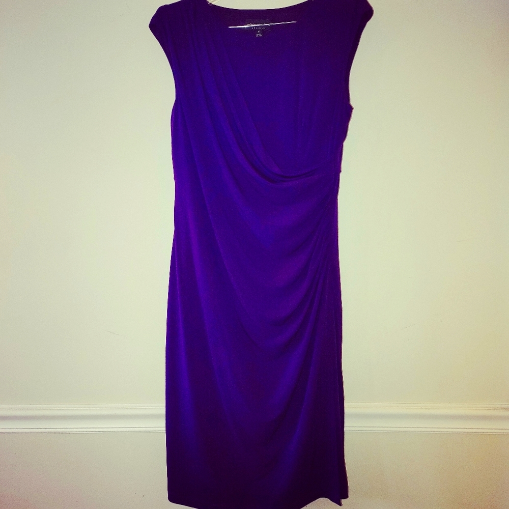 Drape front dress